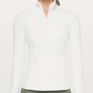 Lululemon Run Briskly 1/2 Zip, White, Size 10